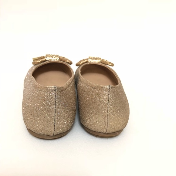 Vince Camuto Penelope Gold Bow Ballet Flats Sz 11 - Picture 4 of 7
